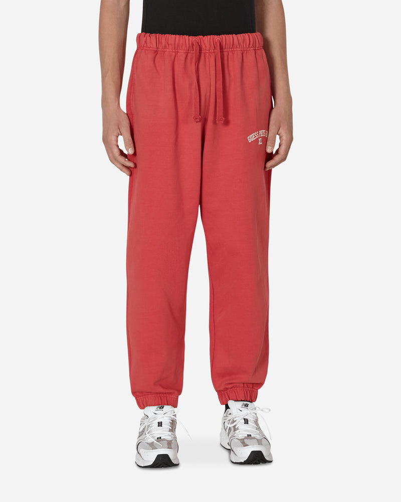 Washed Terry Sweatpants Red