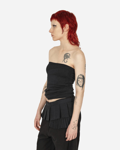 Mainline:RUS/Fr.CA/DE Wmns Black Tube Top With Twisted Detail Black T-Shirts Top ALISA  1