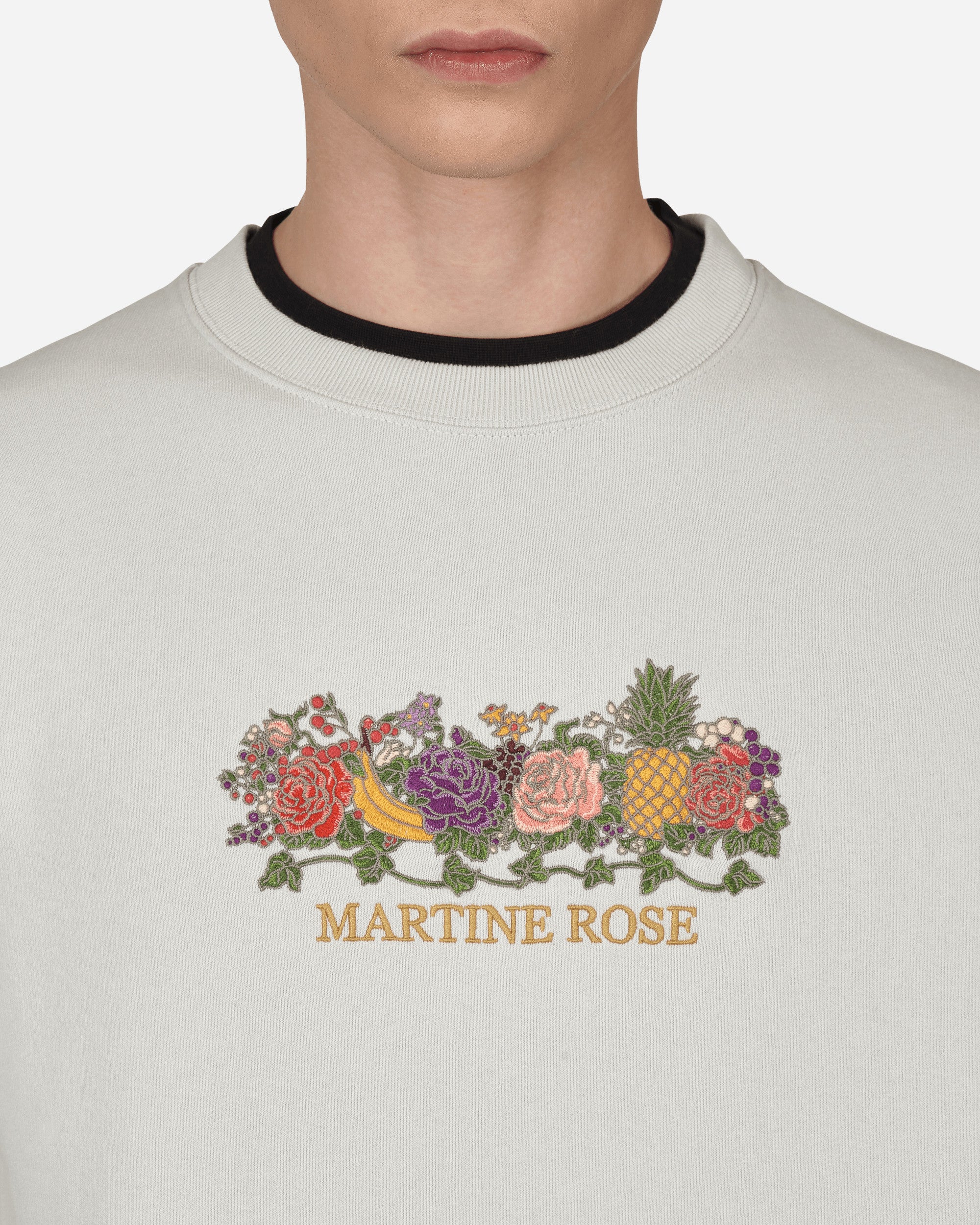 Martine Rose Classic Crew Sweatshirt Embroidery Light Grey Sweatshirts Crewneck MRAW22-601  001