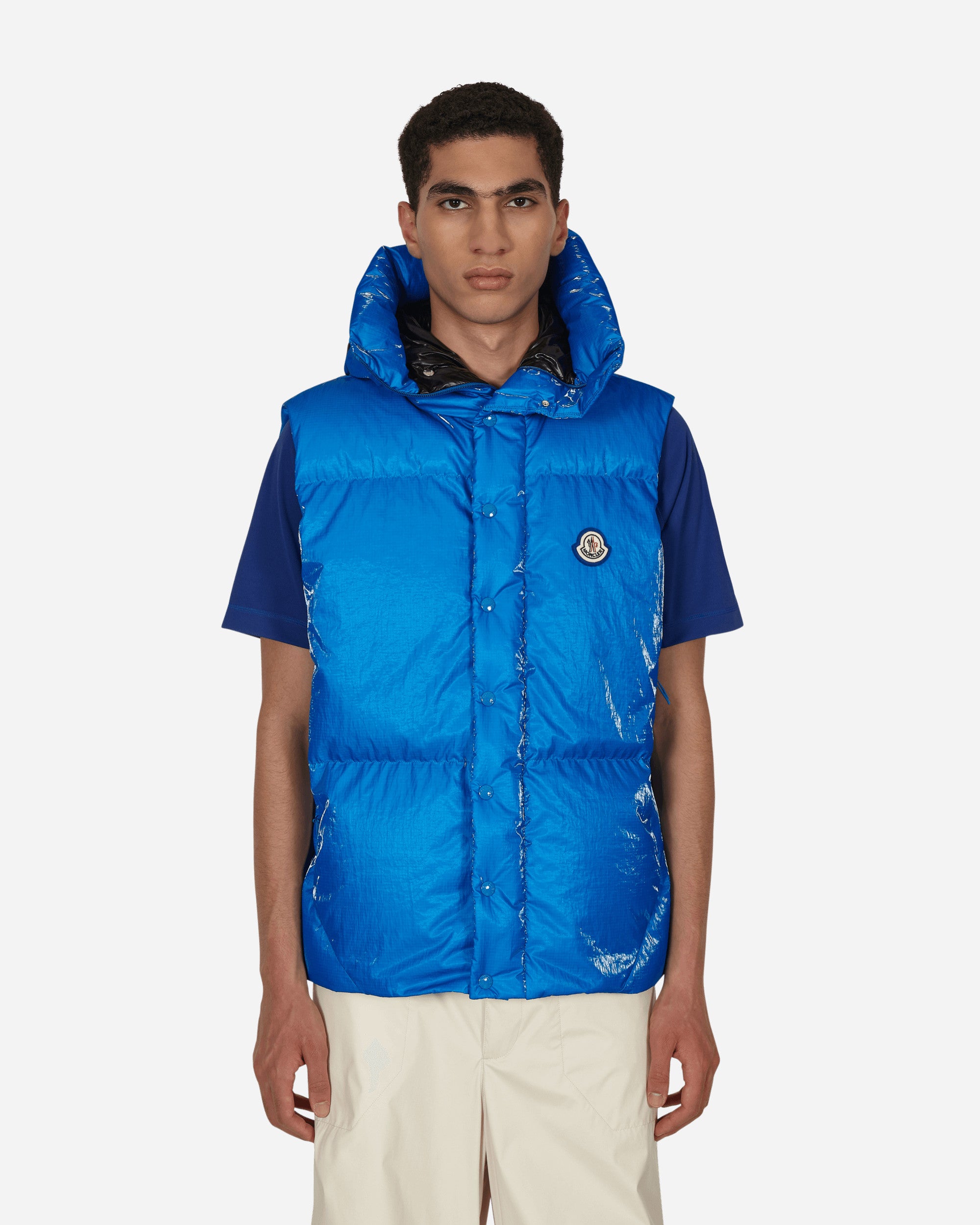 Moncler Giubbotto Light Blue Coats and Jackets Jackets H20911A00204 702