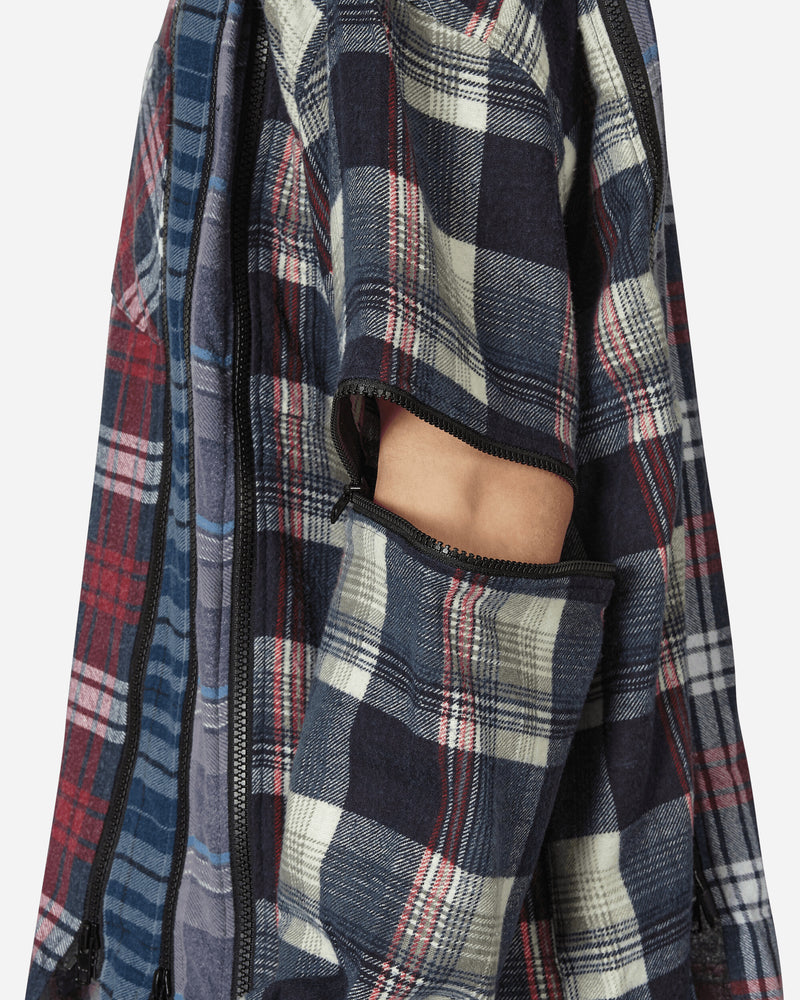 Needles Flannel Shirt - 7 Cuts Zipped Wide Shirt Assorted Shirts Longsleeve Shirt MR343 1008