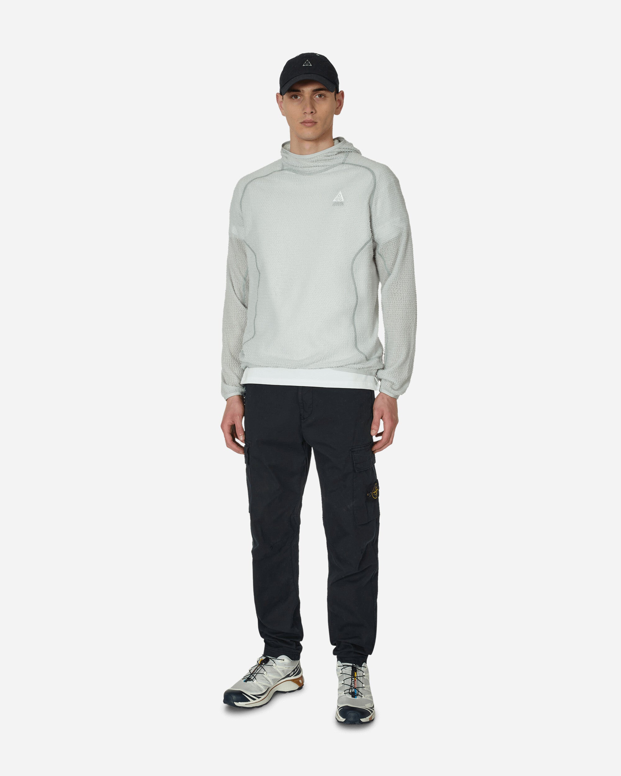 Nike M Acg Wolf Lichen Caps Mid Lyr Light Silver/Speed Yellow Sweatshirts Hoodies DV9426-034