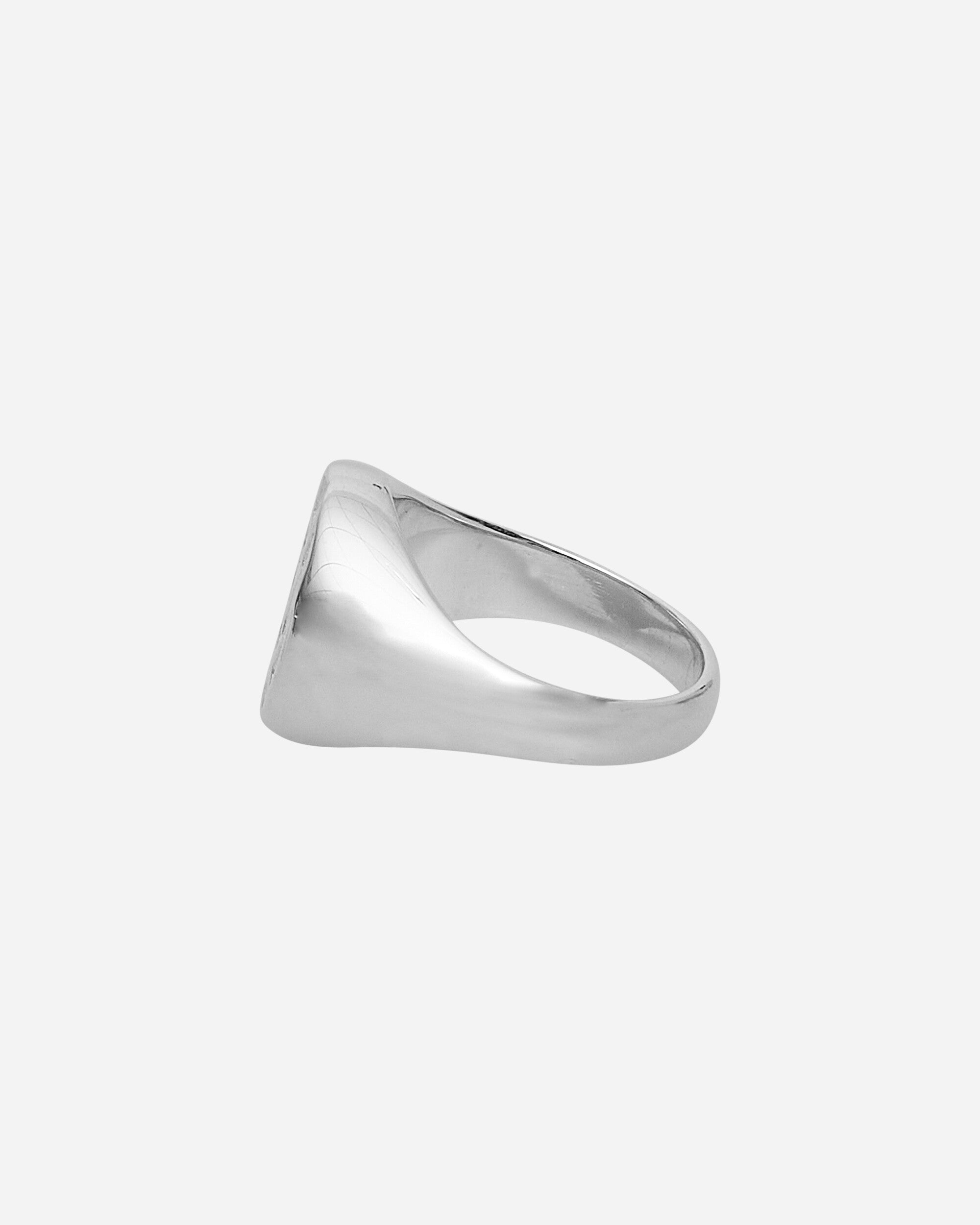 Cracked Melon Signet Ring Silver