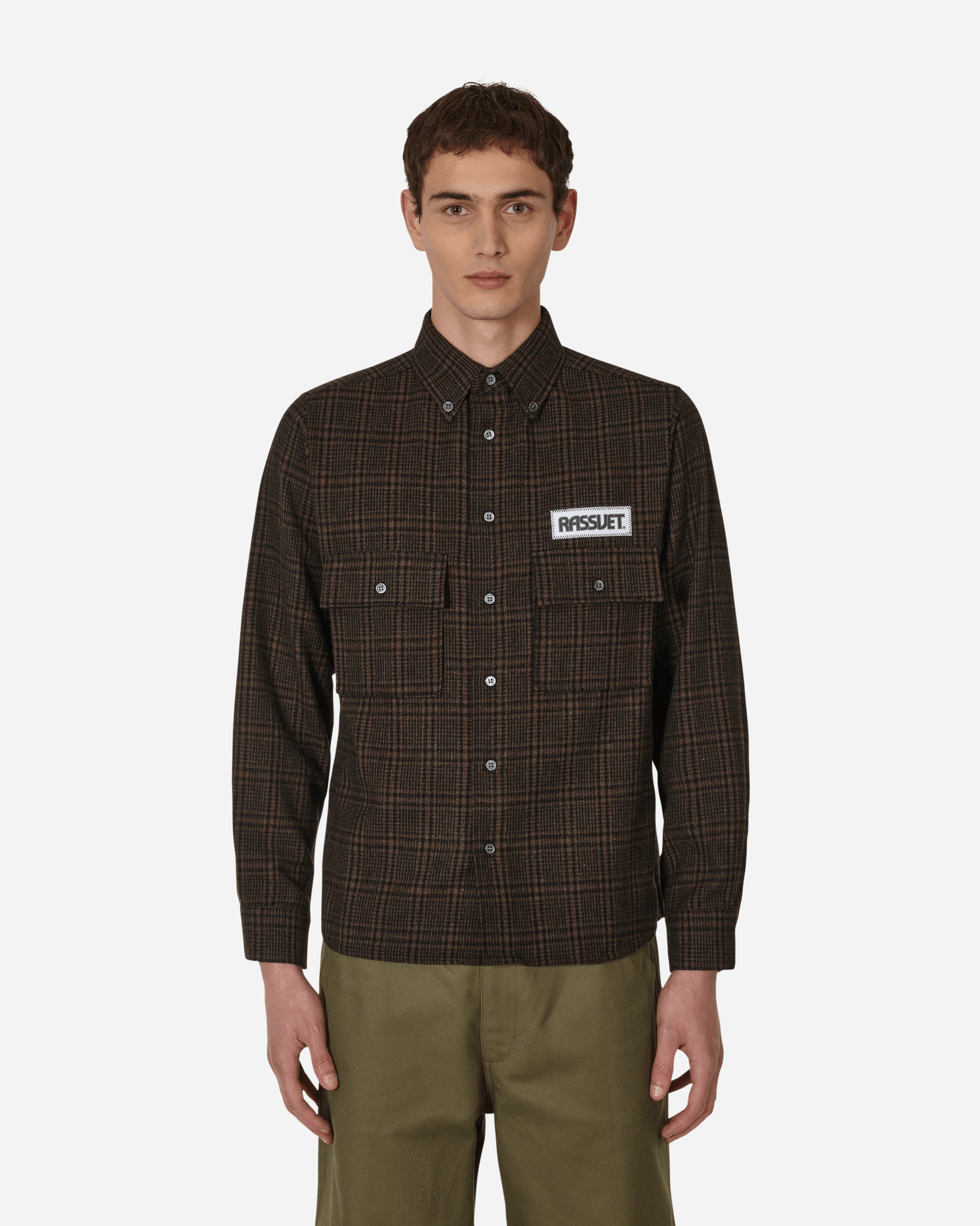Paccbet Checked Two Pocket Shirt Woven Brown Shirts Longsleeve PACC11B003 1
