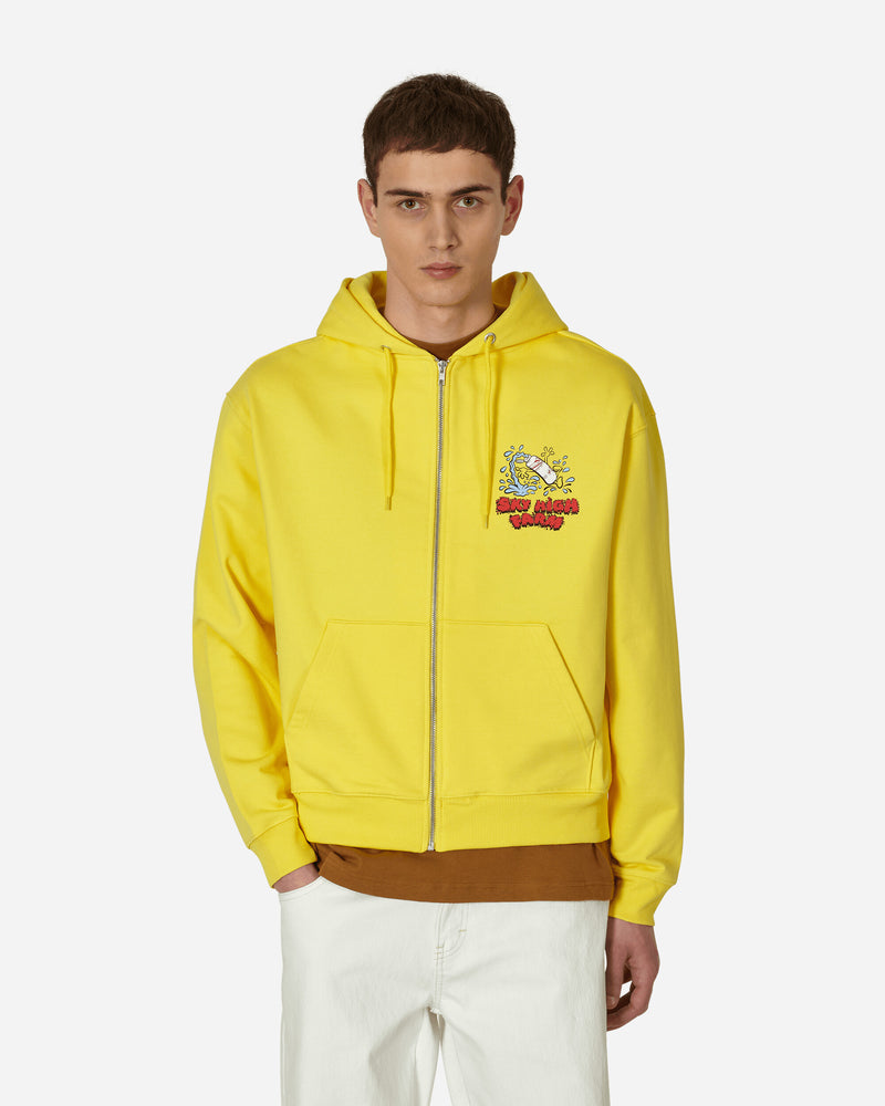 Sky High Farm Flatbush Printed Zipped Hoodie Yellow Sweatshirts Hoodies SHF03T023 1