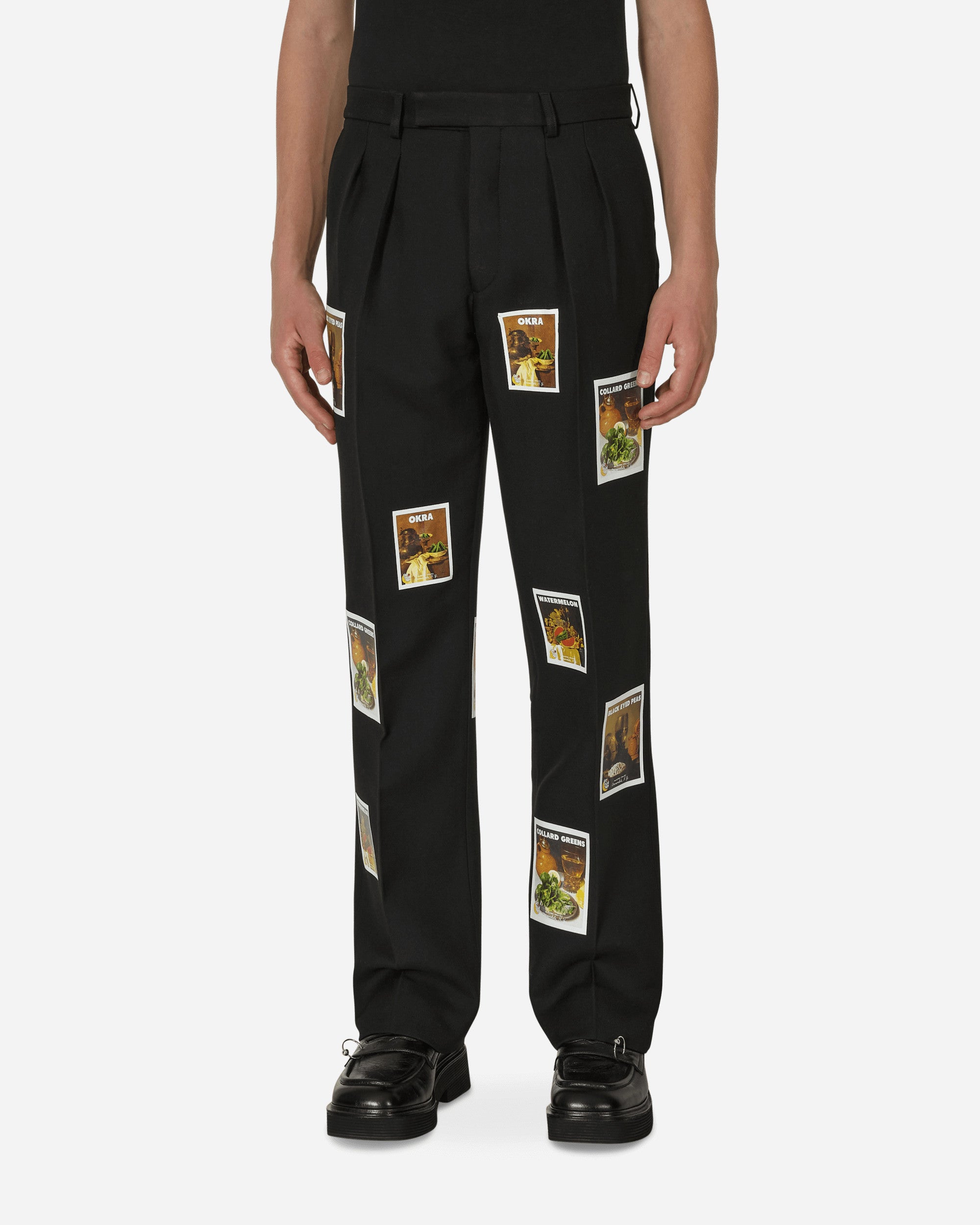 Sky High Farm Denim Tears Patch Suit Pants Black Pants Trousers SHF02P102 2
