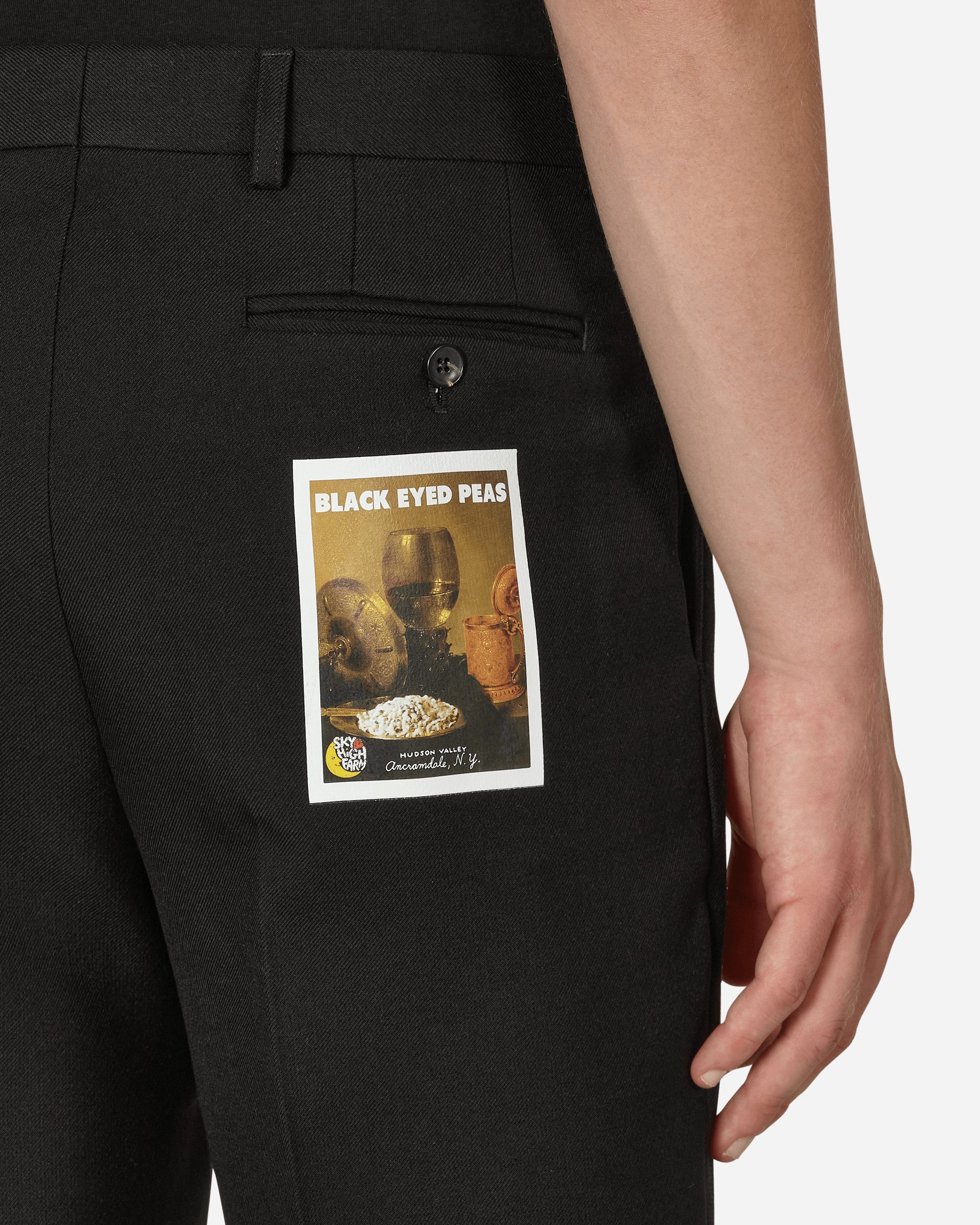 Sky High Farm Denim Tears Patch Suit Pants Black Pants Trousers SHF02P102 2