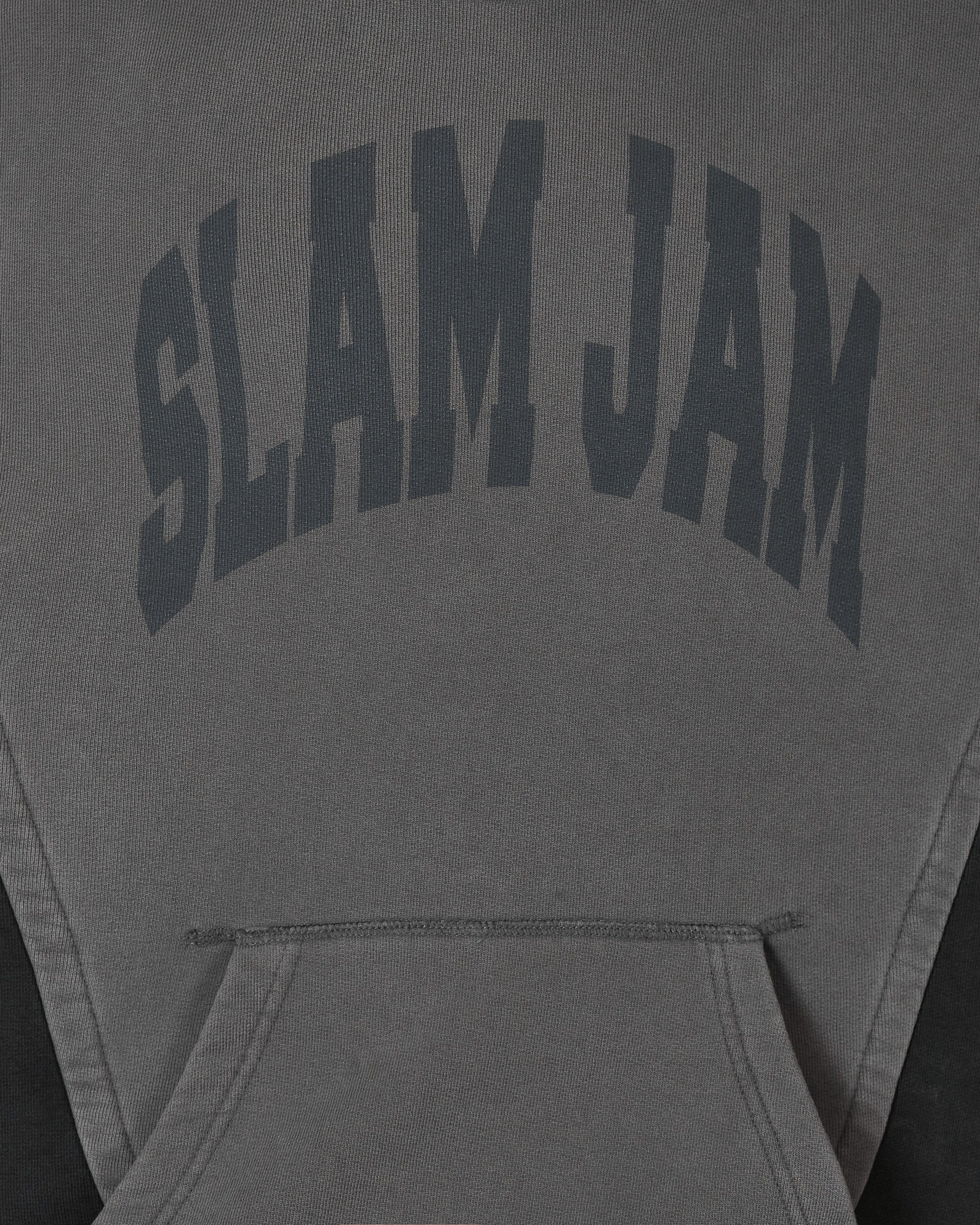 Slam Jam Panel Hoodie Gray Black Sweatshirts Hoodies SBM0016FA08 GRYBL01