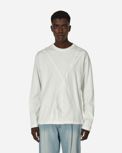 Unaffected Wrinkled Panel Long Sleeves Off White T-Shirts Longsleeve UN23FWCS06 001