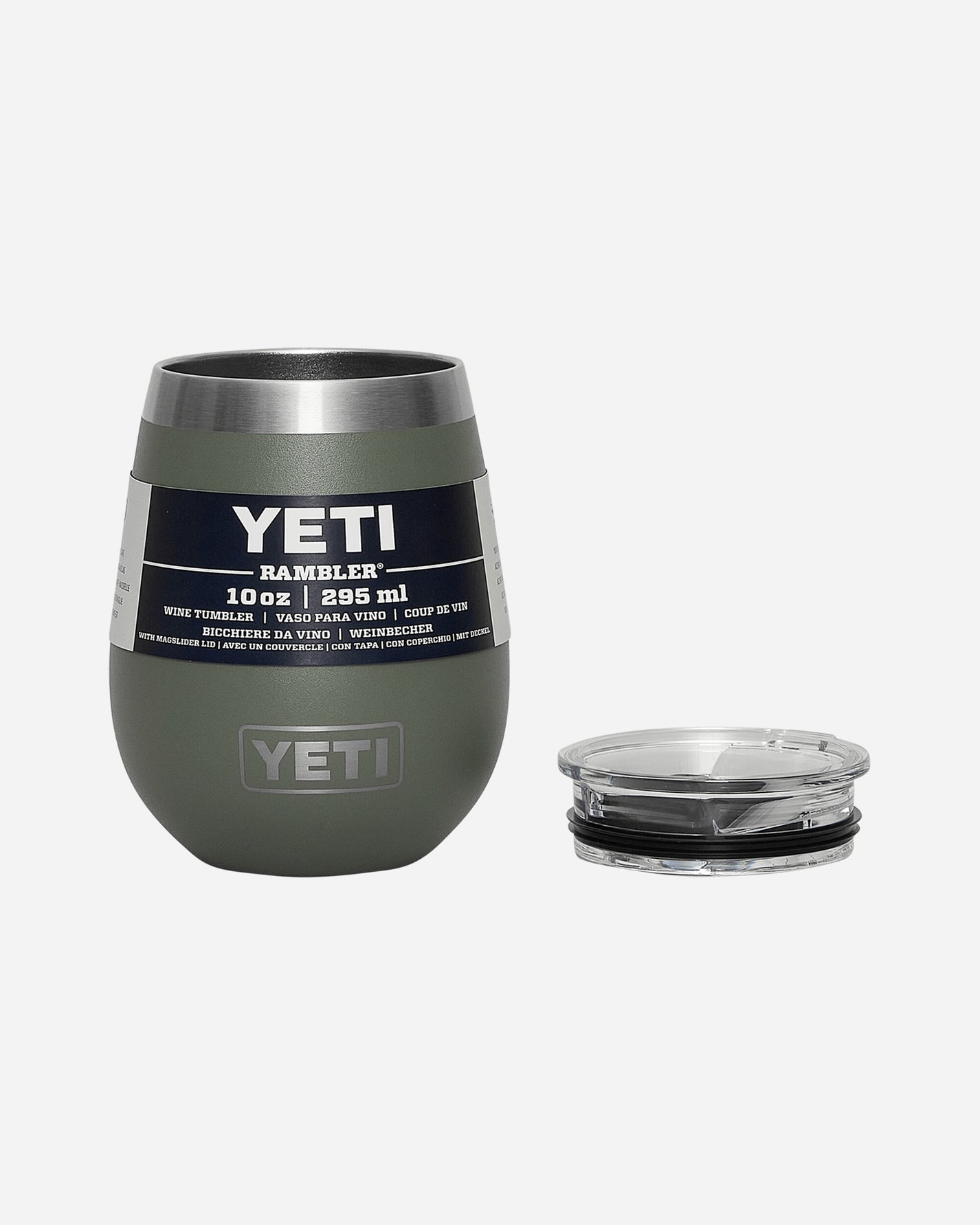 YETI Rambler Wine Tumbler 10Oz Camp Green Equipment Bottles and Bowls 0303 F23G