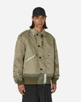 sacai Nylon Twill Blouson Khaki Coats and Jackets Bomber Jackets 23-03164M 535